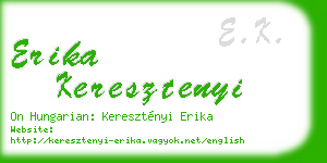 erika keresztenyi business card